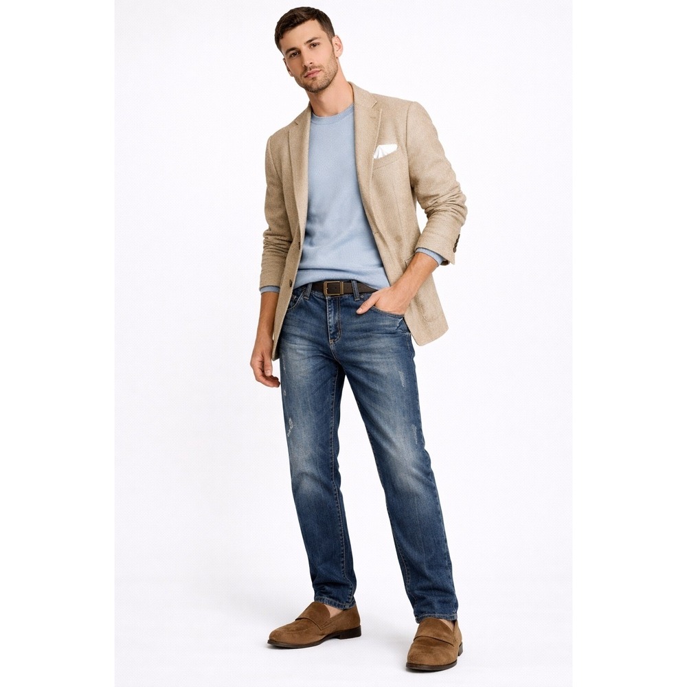 Dsquared2 Icon Jeans Mens 31 Blue Distressed‎ Low Rise Slim Straight